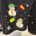 vintage david brooks snowman christmas sweater size medium Black Photo 4