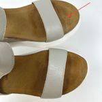 Fly London Gogo Platform Wedge Sandals Leather Taupe Size 38 Photo 3