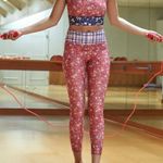 Anthropologie Floral Contrast Leggings, Size M Photo 0