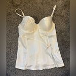 Euro White Embroidered Corset Top Photo 0