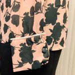 Peach w/ green flower print pussy bow blouse. GUC Pink Size 8 Photo 1