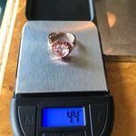 Rose De France Amethyst Red Garnet Sterling Silver Heart Ring Size 6 Photo 6