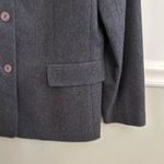 Josephine Chaus  Charcoal Grey Wool Cashmere Classic Button Blazer Size Petite 10 Photo 2