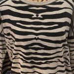 Black & Grey Zebra print crop sweatshirt Gray Size M Photo 3