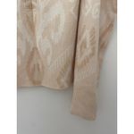 NWOT Anna Cate Sweatshirt Cotton Blend Cream Beige Ikat Poof Sleeve Medium Tan Photo 2