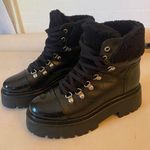 Steve Madden  Reyen Black Leather Shearling Boots Photo 10