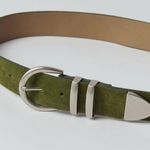 Urban Outfitters NWOT UO Isla Curved Buckle
Leather Belt In Olive Photo 1