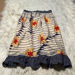 Marc by Marc Jacobs  Cover Up Skirt Beige Navy Floral Striped S Photo 5