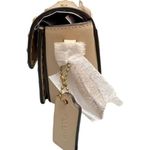 Coach Ivory Glove Tan Leather w/ Crystal Rivets Studio Baguette Shoulder Bag New Photo 8