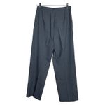 Kasper 8P Pants Lined Gray Pinstripe Wide Leg Slacks Career Photo 1