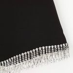 Lulus Mink Skirt - Black Rhinestone Fringe Photo 2