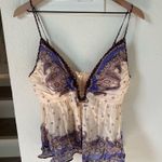 Zimmermann Maxine Plunge Blouse Tank Top In Purple Multicolor Photo 1