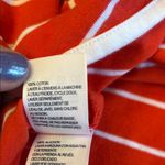 Nautica Size L Orange White Striped Stretchy Mini Skirt Preppy Casual Photo 9