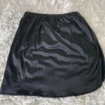 Vassarette  Black Mini Slip Sz Medium Lace Trimmed Slit Photo 3