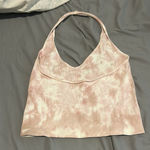 Full Tilt  Halter Top White and Oink Tie Die Photo 0
