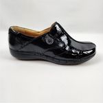 Clarks ARTISAN UNLOOP UNSTRUCTURED BLACK PATENT LEATHER SLIPON SHOES 9 Photo 1