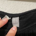 ASOS  Black Ruffled Shoulder Knee Length Dress Womens 14 Whimsigoth Buttons Photo 2