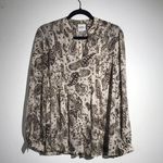 Knox Rose  Sheer Floral Button Down Shirt Size Small Photo 0