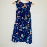 HD in Paris Anthropologie  Blue floral silk dress size 0 Photo 5