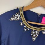 Lilly Pulitzer NWT  Anastasia Stretch‎ Dress Size 00 True Navy Beaded Embellished Photo 2