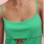ZARA | Green Slinky Cutout Maxi Dress, Size M Photo 0