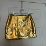 NWT CULTNAKED Dancing On The Table Skort in Gold Croc Size M Photo 3