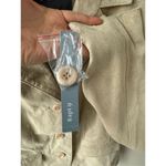 Apt. 9  Beige Metallic Suede Genuine Leather Blazer Photo 6