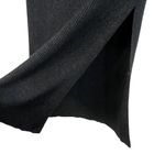 Black Tape SZ X (0X) Sweater Maxi Skirt Dark Charcoal Gray Stretch Side Slit New Photo 2