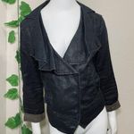 CAbi  901 Ruffle Faux Leather Jacket Photo 3