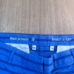 Gap Khakis Broken-In Straight Pants 16 Blue Navy Striped 100% Cotton Photo 2