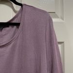 Lane Bryant crew neck 3/4 length sleeve shirt light pink glitter size 22/24 Photo 3