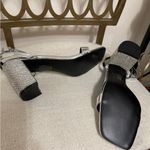 Metallic Silver Rhinestone Block Heels Azalea Wang 9 Photo 5