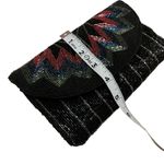 Vintage ADG Beaded Chevron Clutch – 80s/90s Rainbow Glam Black Photo 9
