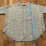 Mango MNG  Mock Neck Tan Wool Blend Cable Knit Sweater Womens Size XS Oversized Photo 7