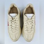 Gucci  Rhyton Love Parade Ivory Leather Glitter Heart Logo Sneakers Size EU 40.5 Photo 6