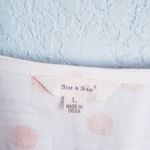 Anthropologie Sim & Sam White and Orange Polka Dot Puff Sleeve Mini Dress Photo 3