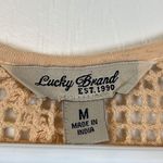 Lucky Brand Women's  Orange Peach Sleeveless Shirt Crochet Scoop Neck Size MED Photo 5