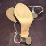 Nina  Size 8 Silver Strappy Chunk Heels Photo 9