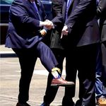 1 Pair Brand New Funny Donald Trump Navy Blue‎ Hairy Socks Blue Photo 1