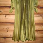Mac Duggal  49718 Womens Olive Long Sleeve High Neck Heat Pleated Dress Flaws Photo 11