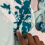 Chicways Green Off Shoulders Two Piece Outfit Photo 7