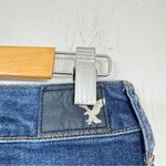 American Eagle  Blue Denim Patch Jean Shorts Womens 6 High Rise Shortie Festival Photo 2