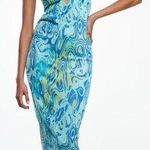 ZARA  CUT OUT JACQUARD PRINT KNIT DRESS w/ Adjustable Tie Strap & Opening at Neck Photo 0