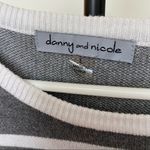 Danny & Nicole  Gray Ivory Cream Sweater Dress Fit Flare Women Size Large Photo 4