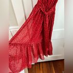 Eywasouls Malibu Maria Red Floral Tiered Maxi Dress Size XS/S Elegant Vacation Photo 7