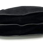 La Diva Crossbody Bag Purse Suede Leather Tasseled Boho Minimalist Grunge Gothic Black Photo 3