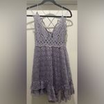 Free People FP One Boho Purple Lace Adella Slip Dress With Two Tier Ruffle Skirt Photo 5