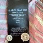 Isabel Marant Isabel Etoile Marant Alanis Striped Cotton Shirt in Pale Pink Photo 8