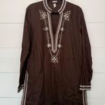 Old Navy  Women’s Large Brown Linen Top LagenLook Minimalist Photo 0