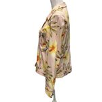 Jamaica Bay Jacket Size Large Pink Tropical Aloha Print Stretch Cotton Casual Photo 2